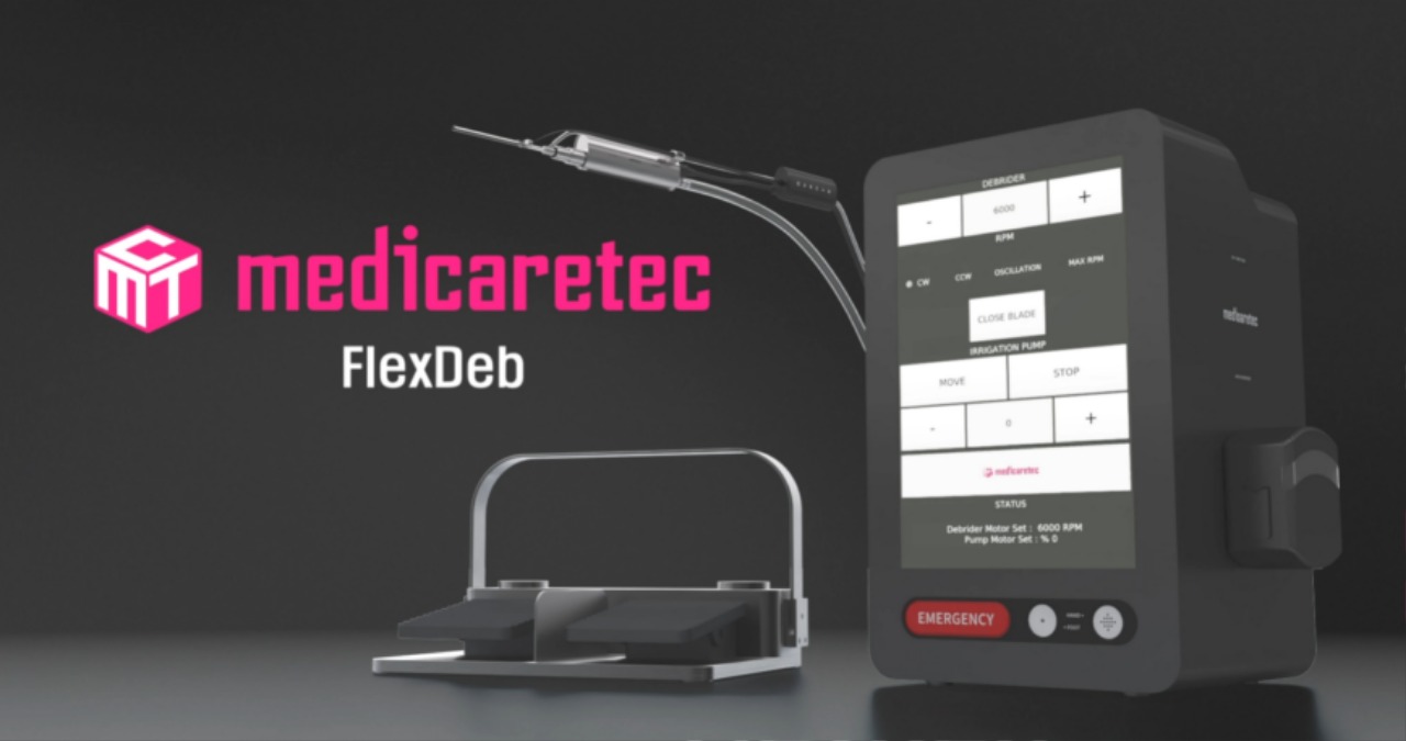 FlexDeb microdebrider controller, handpiece, and foot controls